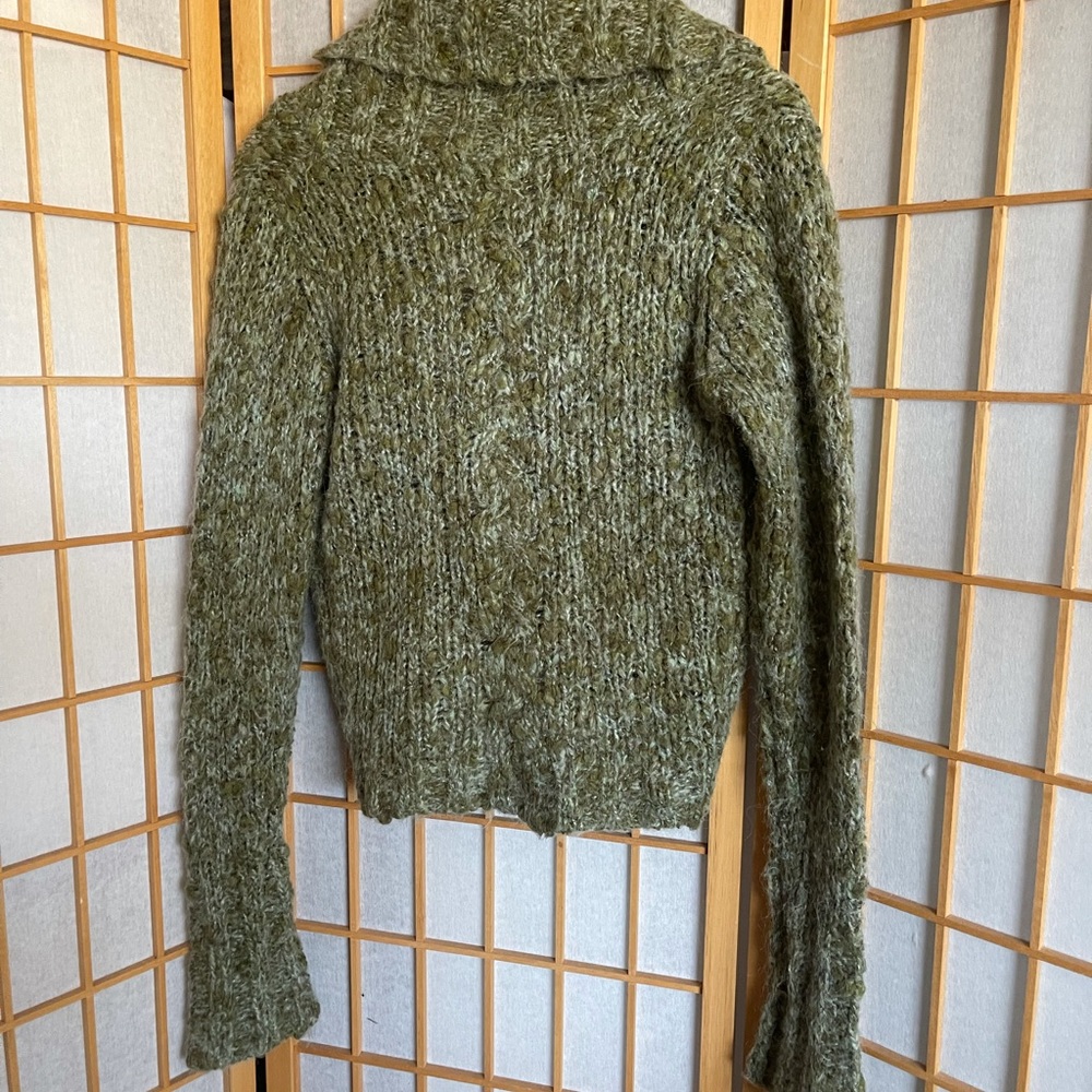 Cozy Maurices miss green marl shrug sweater - Picture 3 of 7